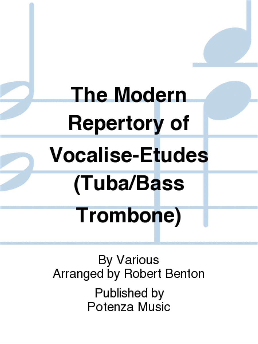 The Modern Repertory of Vocalise-Etudes (Tuba/Bass Trombone) Trombone scores gallery preview page 1