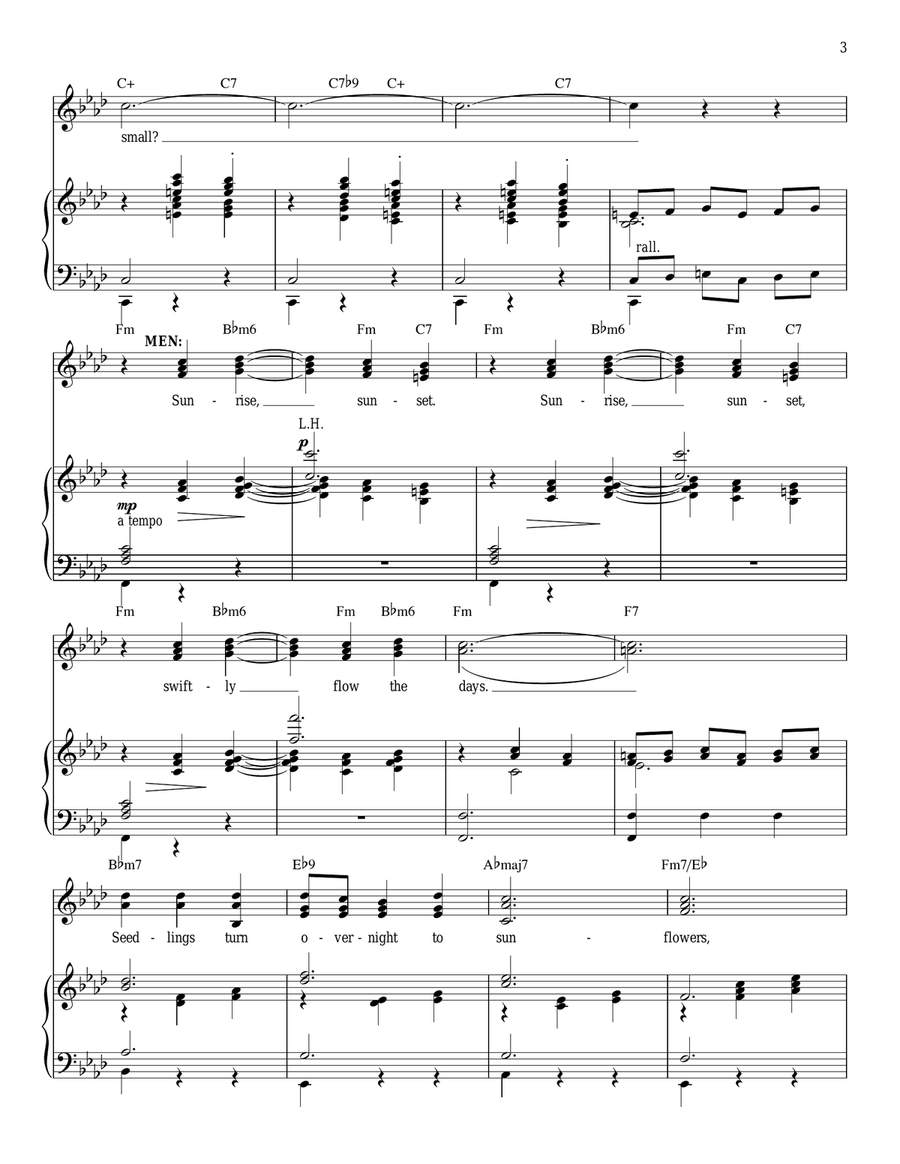 Sunrise, Sunset Voice scores gallery preview page 3