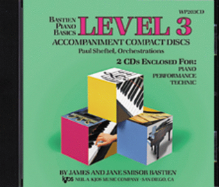Book cover for Bastien Piano Basics, Level 3 Complete, Accompaniment CDs