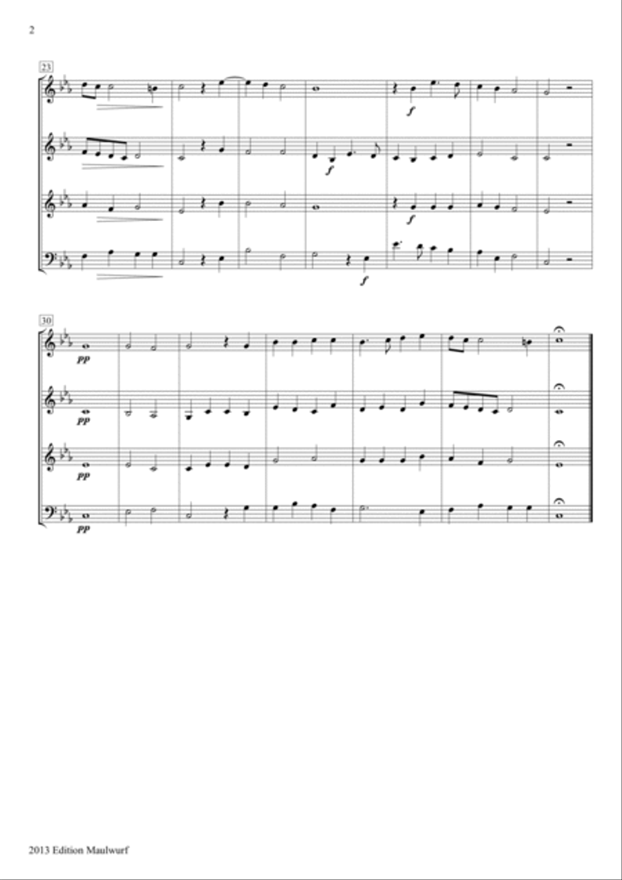 Las, sil convient Las, sil convient Brass Quartet scores gallery preview page 2