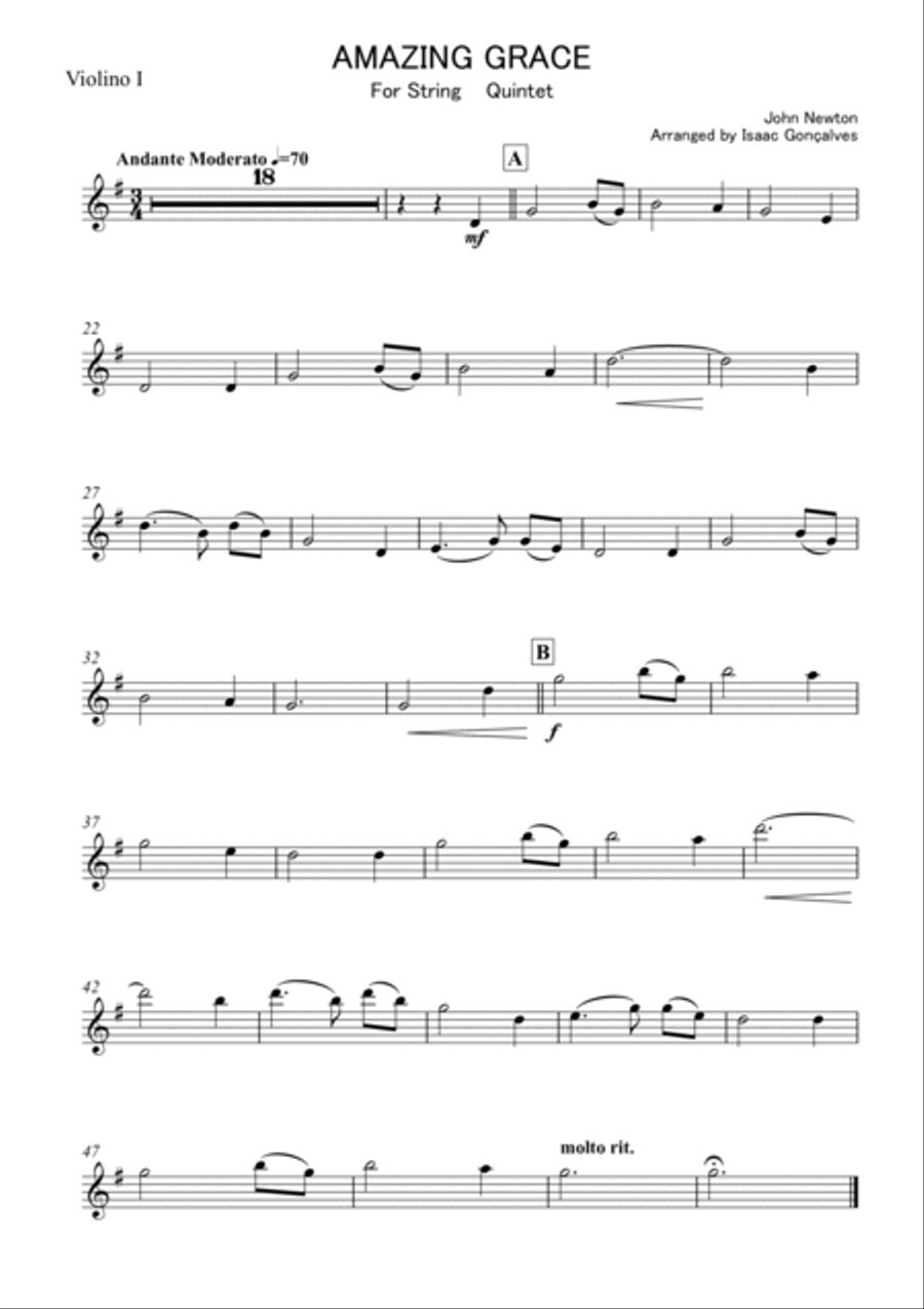 Amazing Grace String Orchestra scores gallery preview page 5