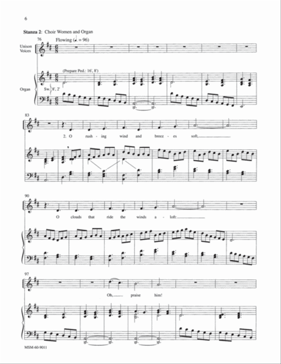 All Creatures of Our God and King Choir scores gallery preview page 6