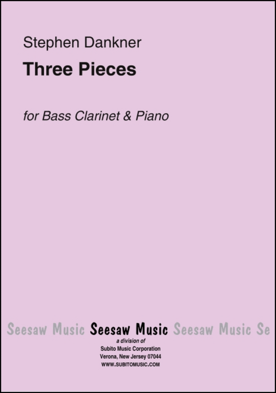 Three Pieces Bass Clarinet scores gallery preview page 1