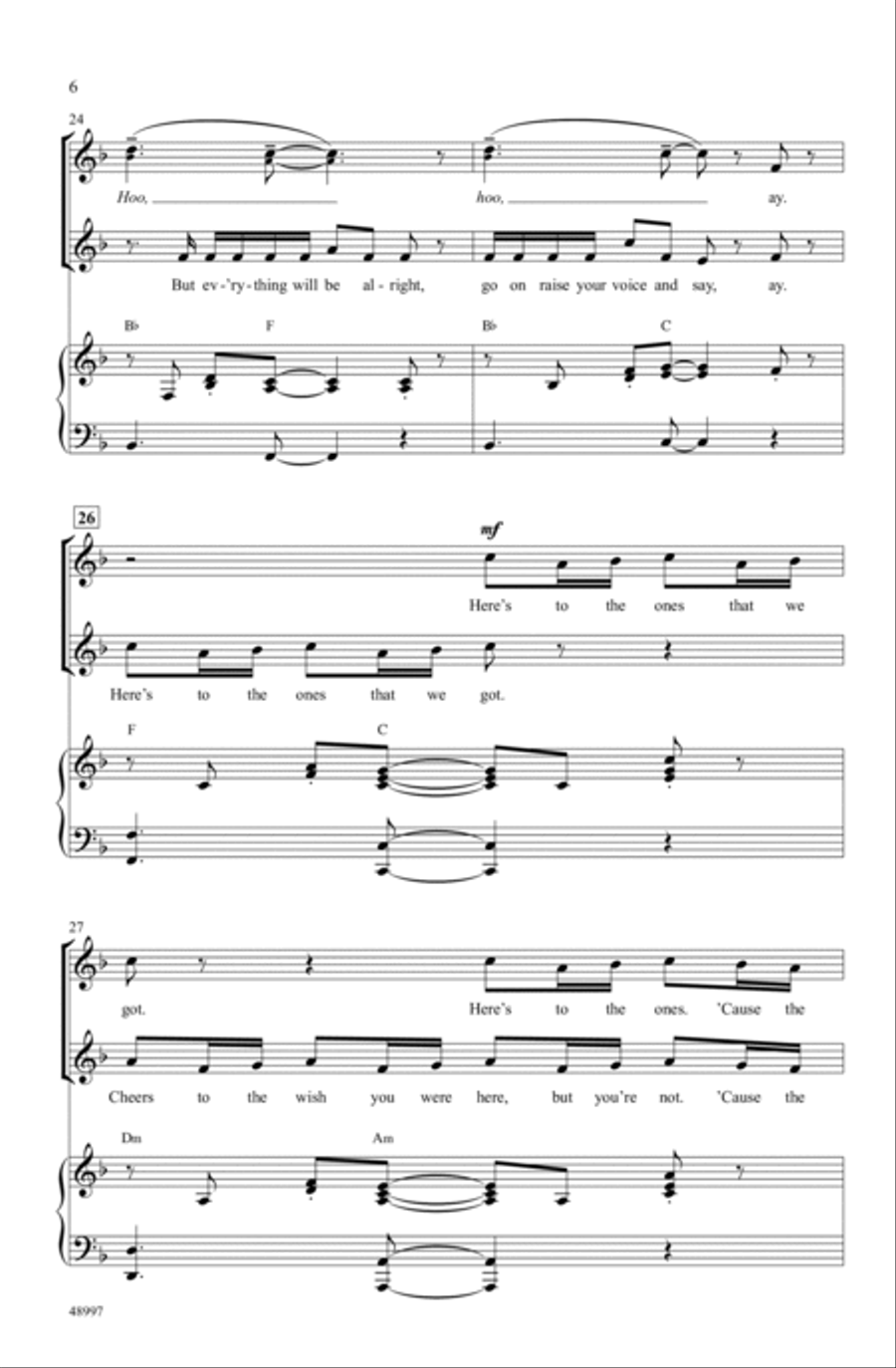 Memories Choir scores gallery preview page 5
