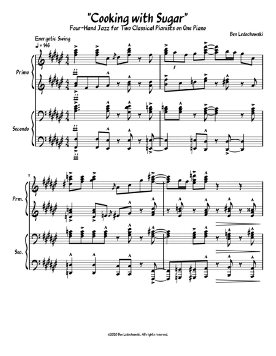 Cooking with Sugar Piano scores gallery preview page 1