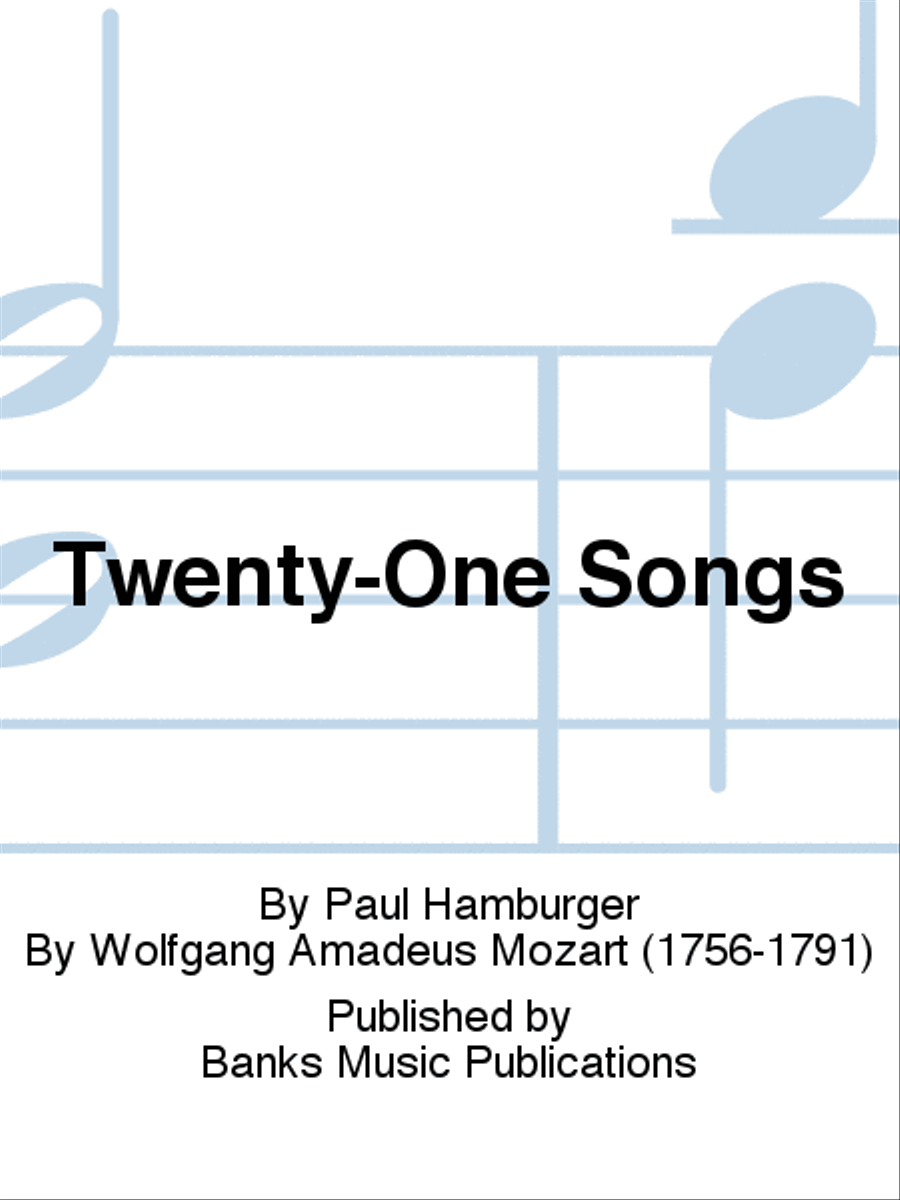 Twenty-One Songs Twenty-One Songs Voice Solo scores gallery preview page 1