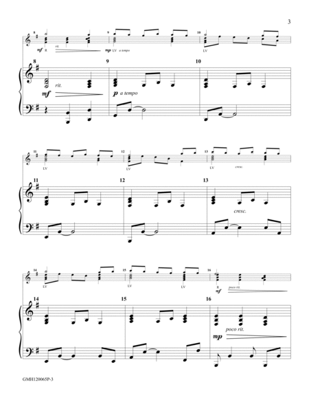 Solemn Serenade – piano accompaniment to 12 bell version image number null