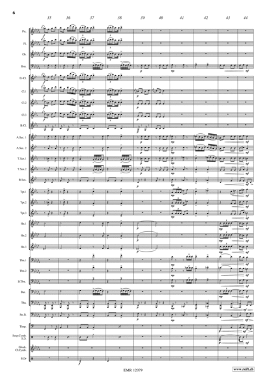 Marche Militaire Concert Band scores gallery preview page 6