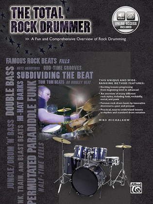 Book cover for The Total Rock Drummer