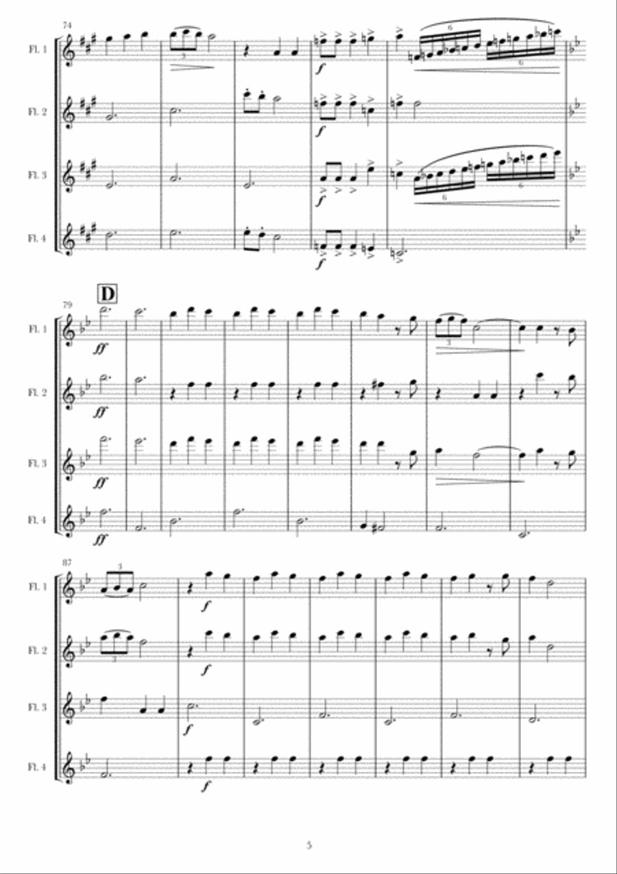 That's Amore (That's Love) Woodwind Quartet scores gallery preview page 5