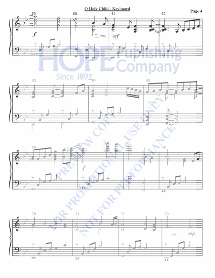 O Holy Child of Bethlehem 4-Part scores gallery preview page 18