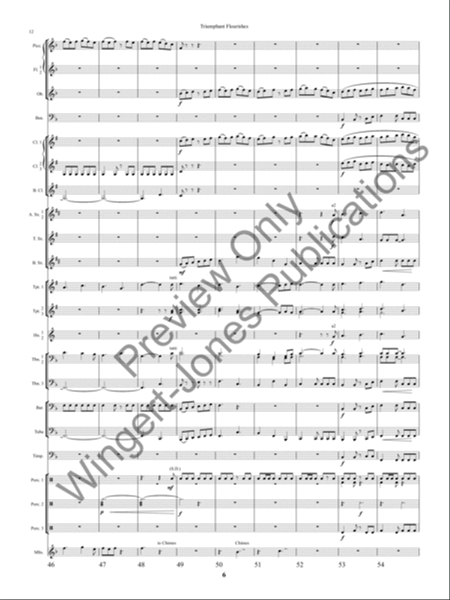 Triumphant Flourishes Concert Band scores gallery preview page 9