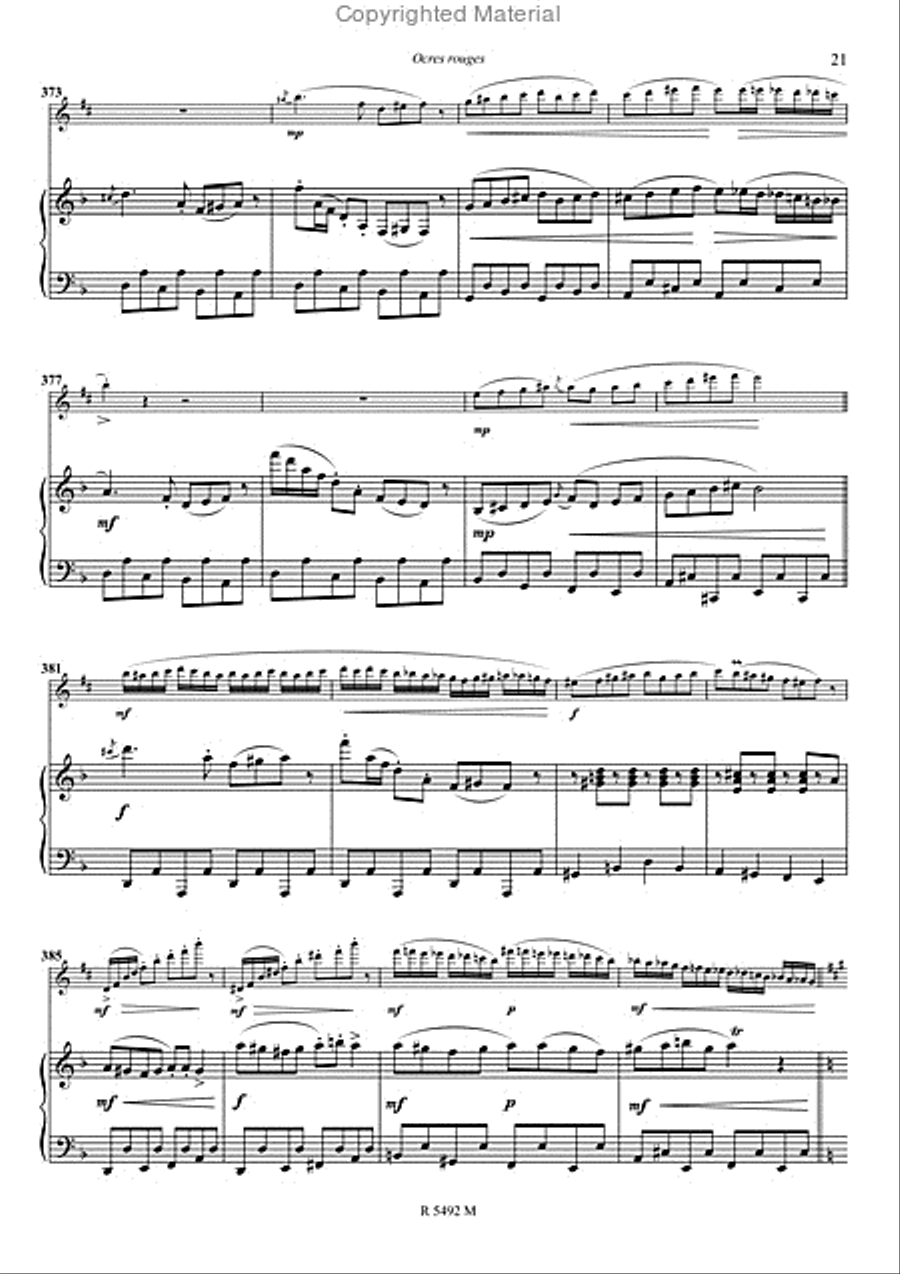 Ocres rouges Ocres rouges Piano Accompaniment scores gallery preview page 15