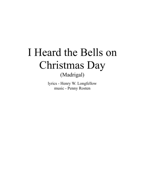 I Heard the Bells on Christmas Day (Madrigal) image number null