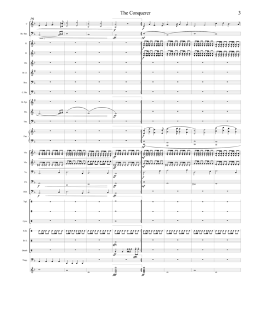 The Conquerer - For Orchestra & Choir Choir scores gallery preview page 3