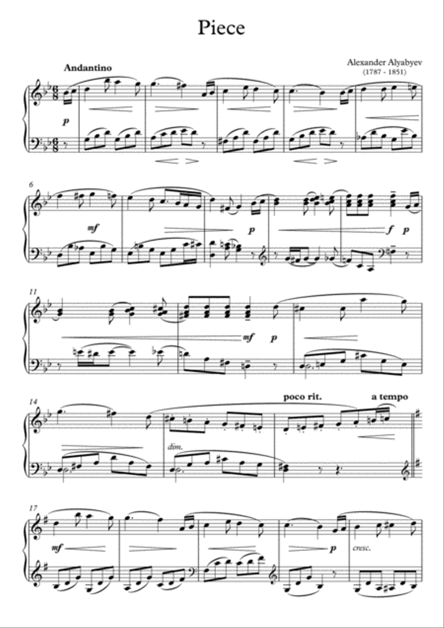 Piece Piano Solo scores gallery preview page 2