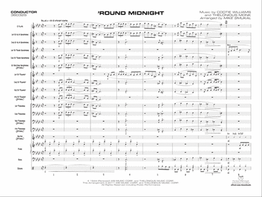 'Round Midnight Jazz Ensemble scores gallery preview page 3