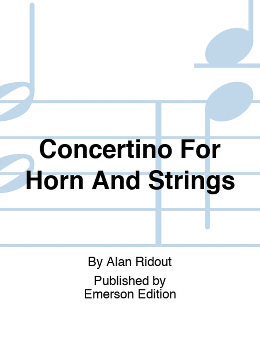 Concertino For Horn And Strings