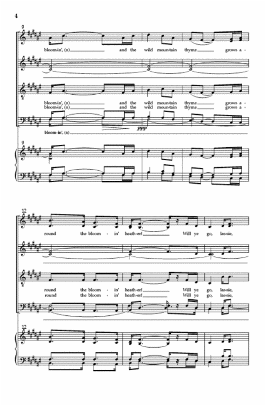 The Wild Mountain Thyme The Wild Mountain Thyme Divisi scores gallery preview page 3