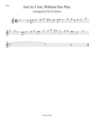 Book cover for Just As I Am, Without One Plea (Easy key of C) - Flute