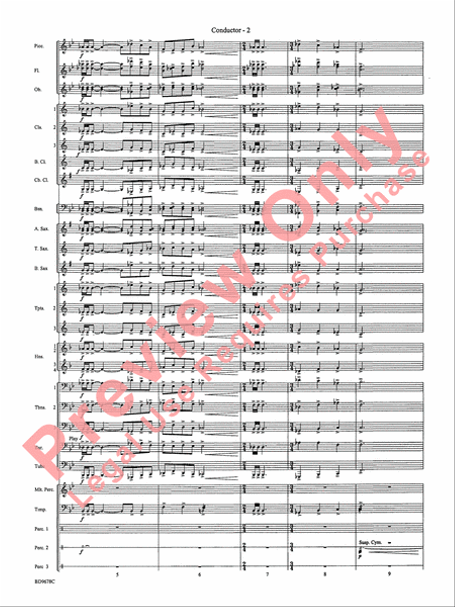 Through the Vulcan's Eye Concert Band scores gallery preview page 5