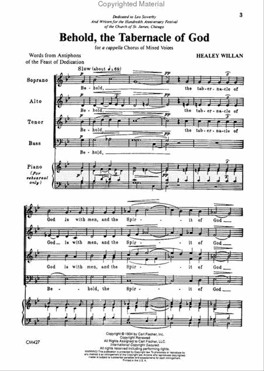 Behold, the Tabernacle of God 4-Part scores gallery preview page 2
