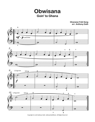Book cover for Obwisana (very easy piano)