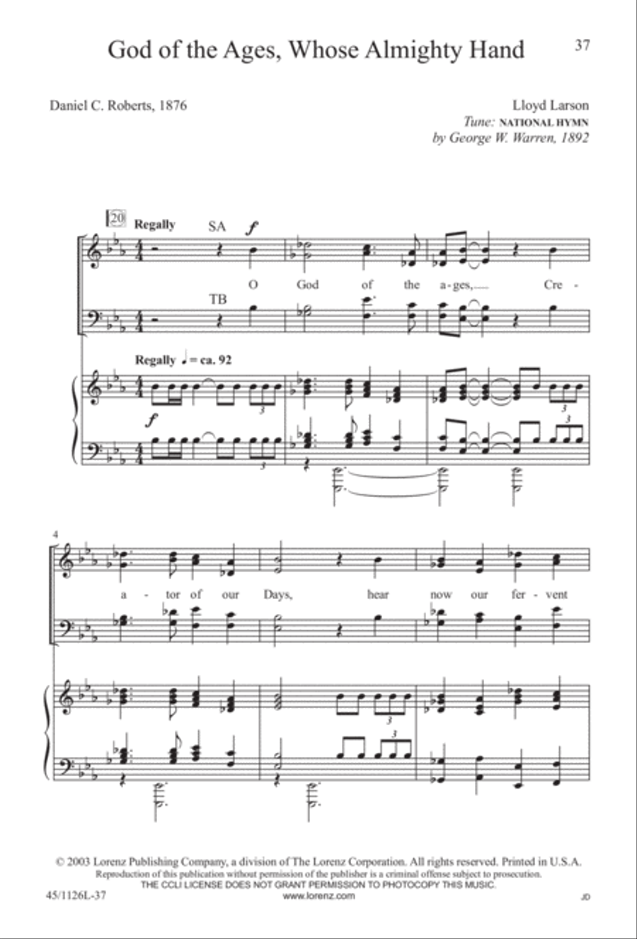 Prayers for the Nations 4-Part scores gallery preview page 38
