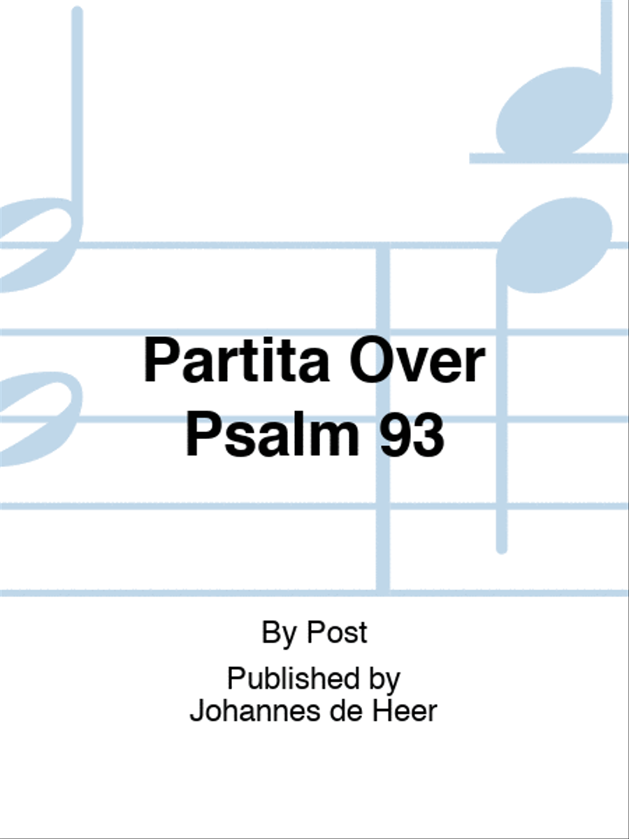 Partita Over Psalm 93 Organ scores gallery preview page 1