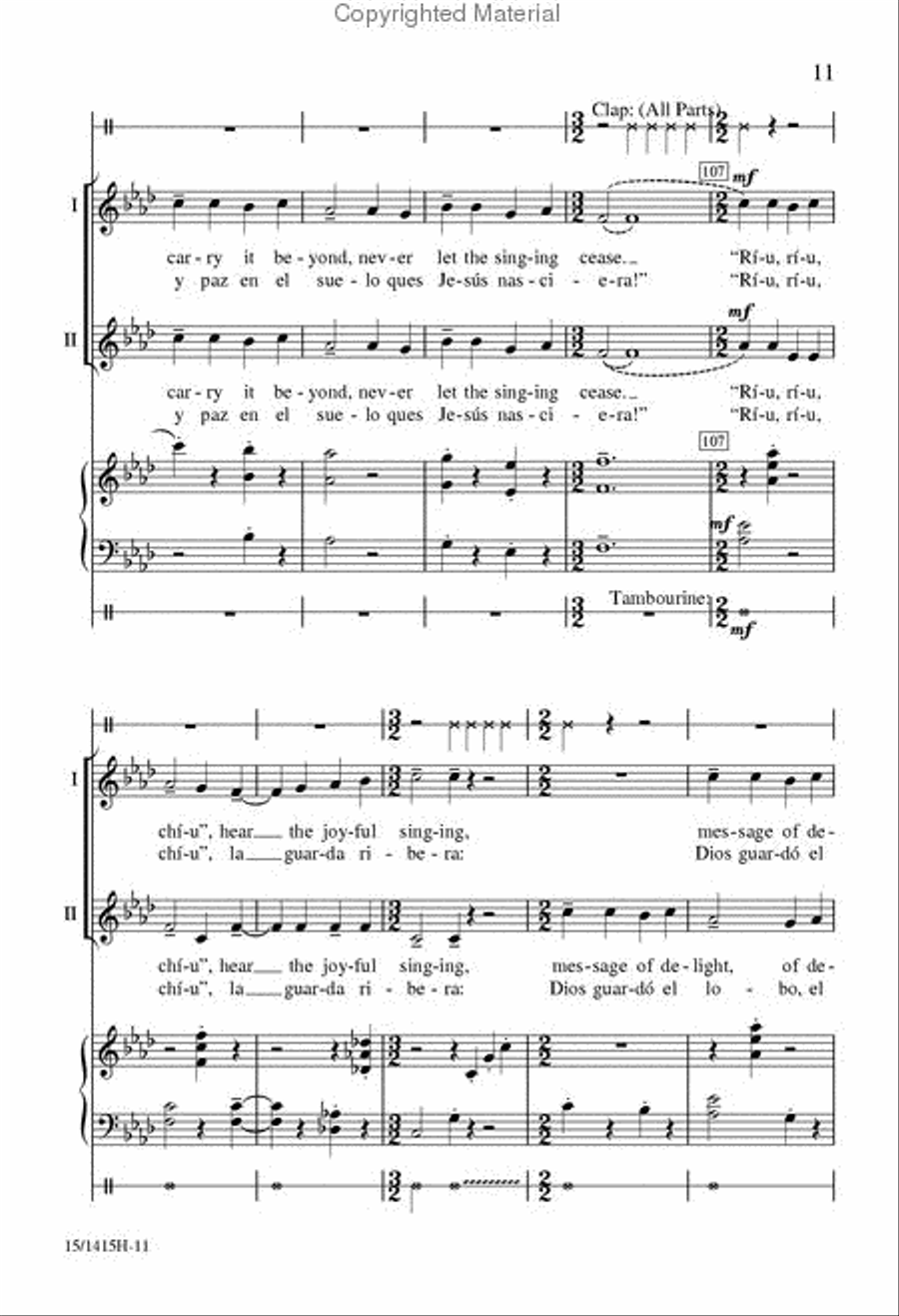 Ríu, Ríu, Chíu 2-Part scores gallery preview page 11