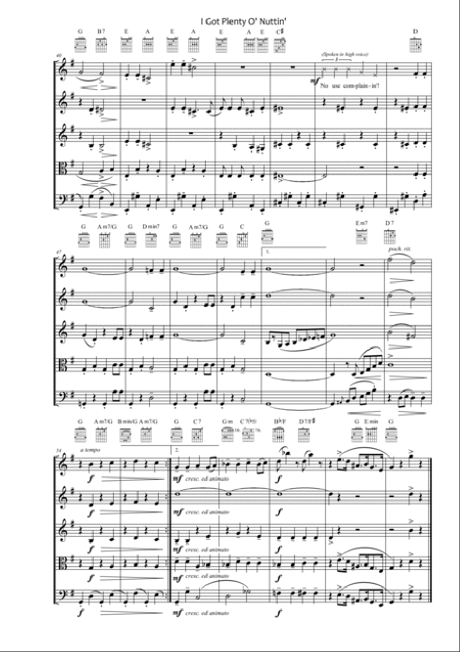 I Got Plenty O' Nuttin' from PORGY AND BESS ® School and Community scores gallery preview page 3