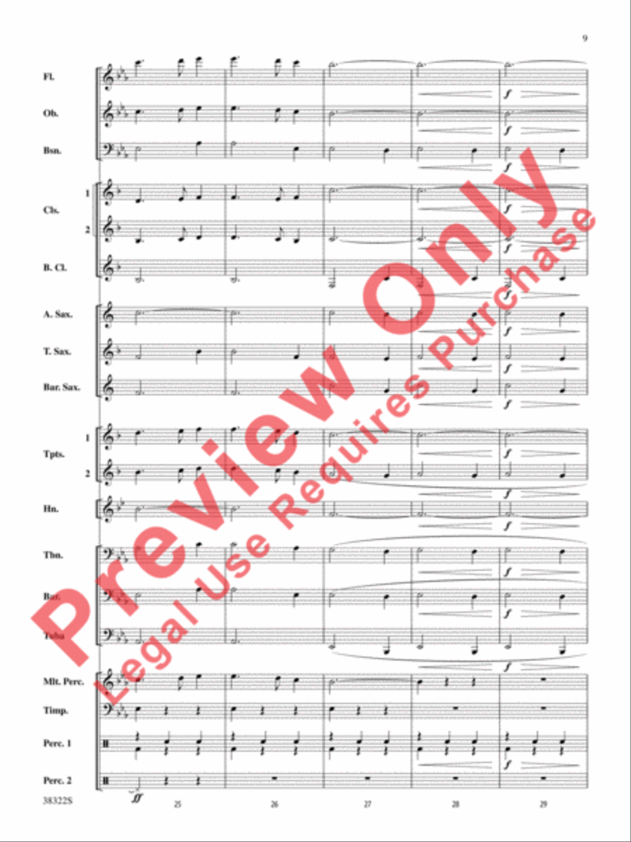 Gesu Bambino Concert Band scores gallery preview page 9