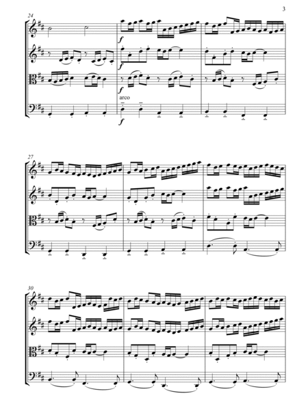 Canon in D-Weddind version for string quartet / optional part for Double Bass image number null