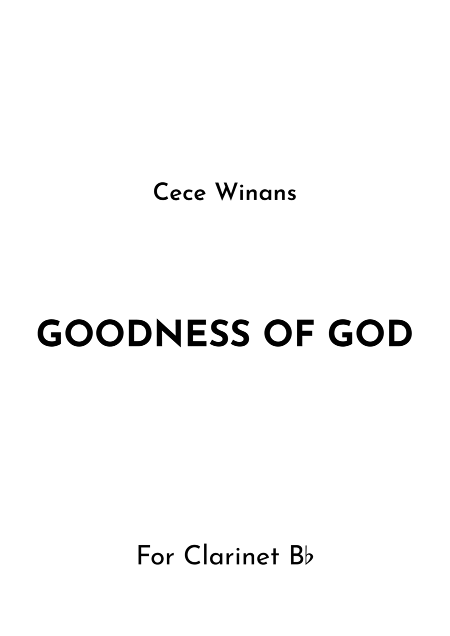 Goodness Of God B-Flat Clarinet scores gallery preview page 1