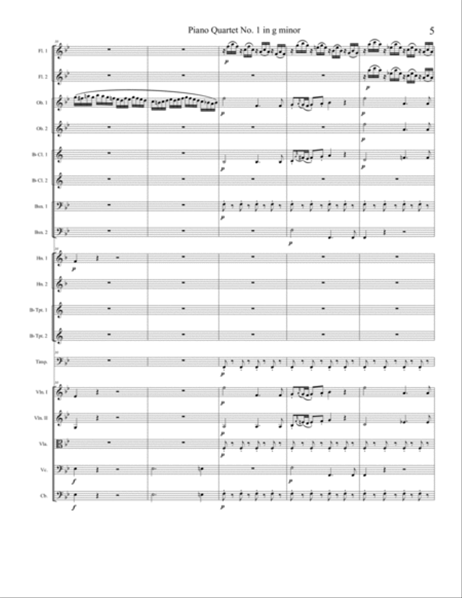 Piano Quartet No. 1 in g minor, Movement 1 Piano Quartet scores gallery preview page 5