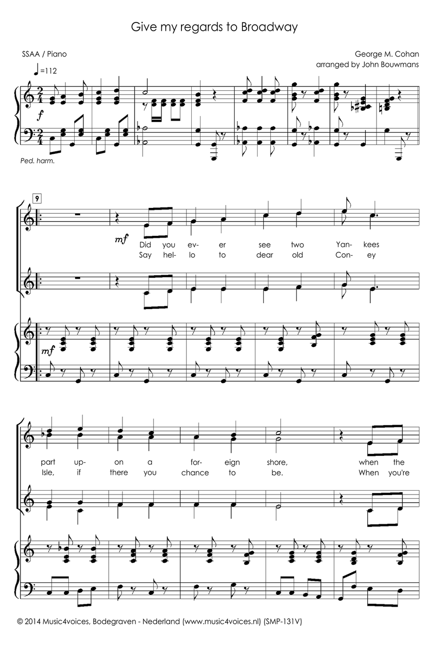 Give my regards to Broadway SSAA scores gallery preview page 3