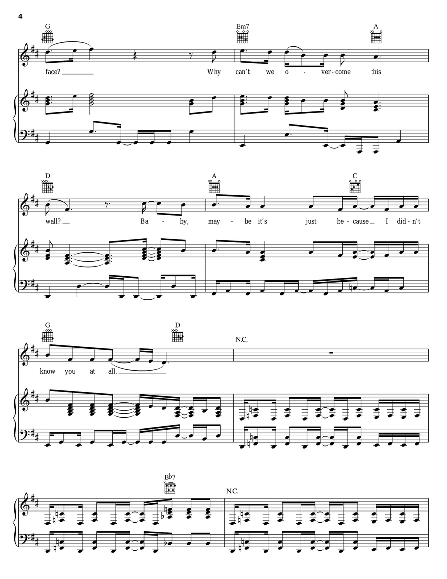 Last Goodbye Last Goodbye Piano, Vocal, Guitar scores gallery preview page 4