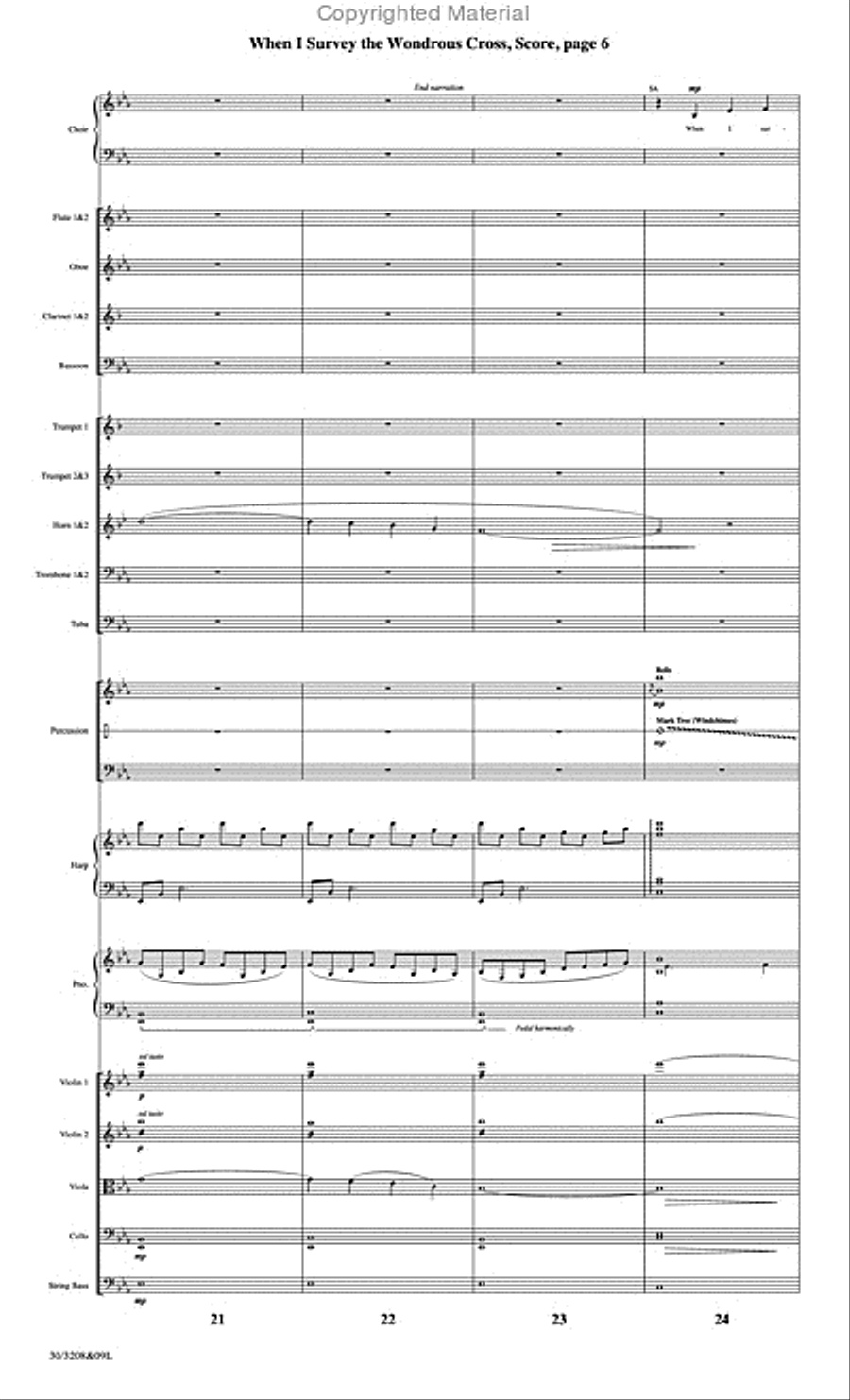 When I Survey the Wondrous Cross - Orchestral Score and Parts Choir scores gallery preview page 7