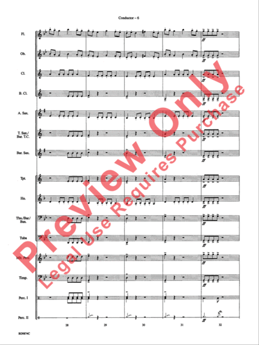 Variant on an Old English Carol Concert Band scores gallery preview page 9