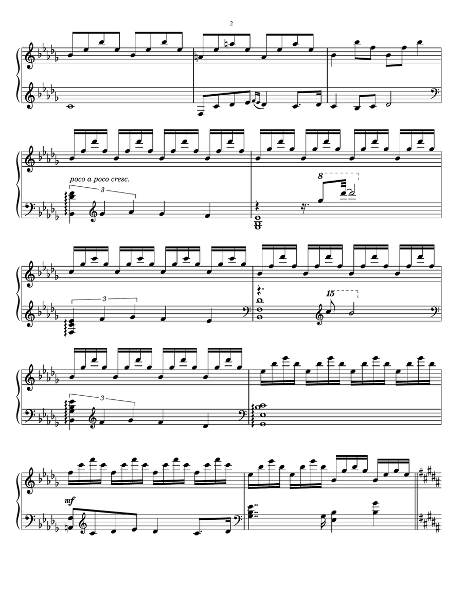Sad Ballerina Piano Solo scores gallery preview page 2