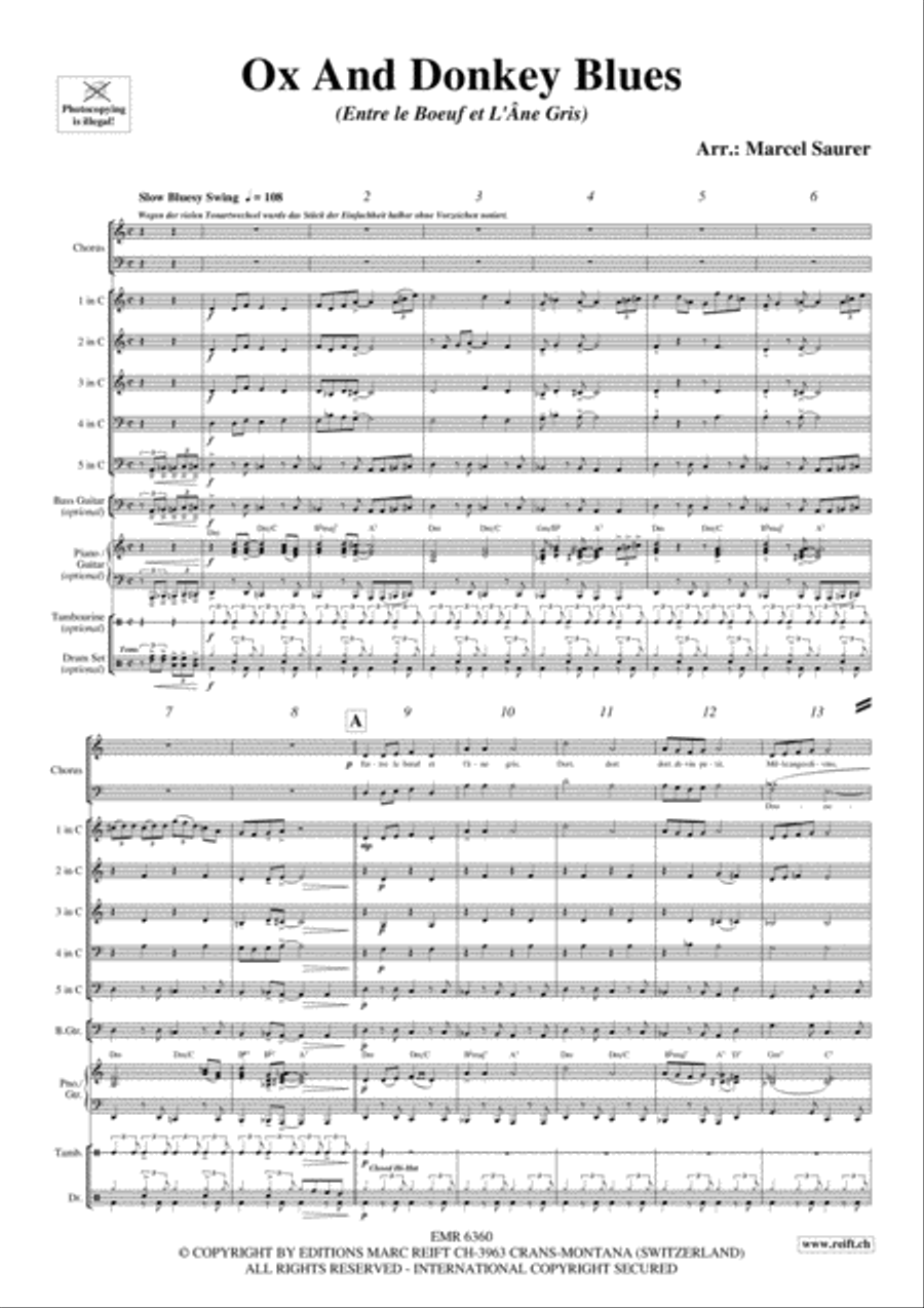 Ox And Donkey Blues 4-Part scores gallery preview page 4