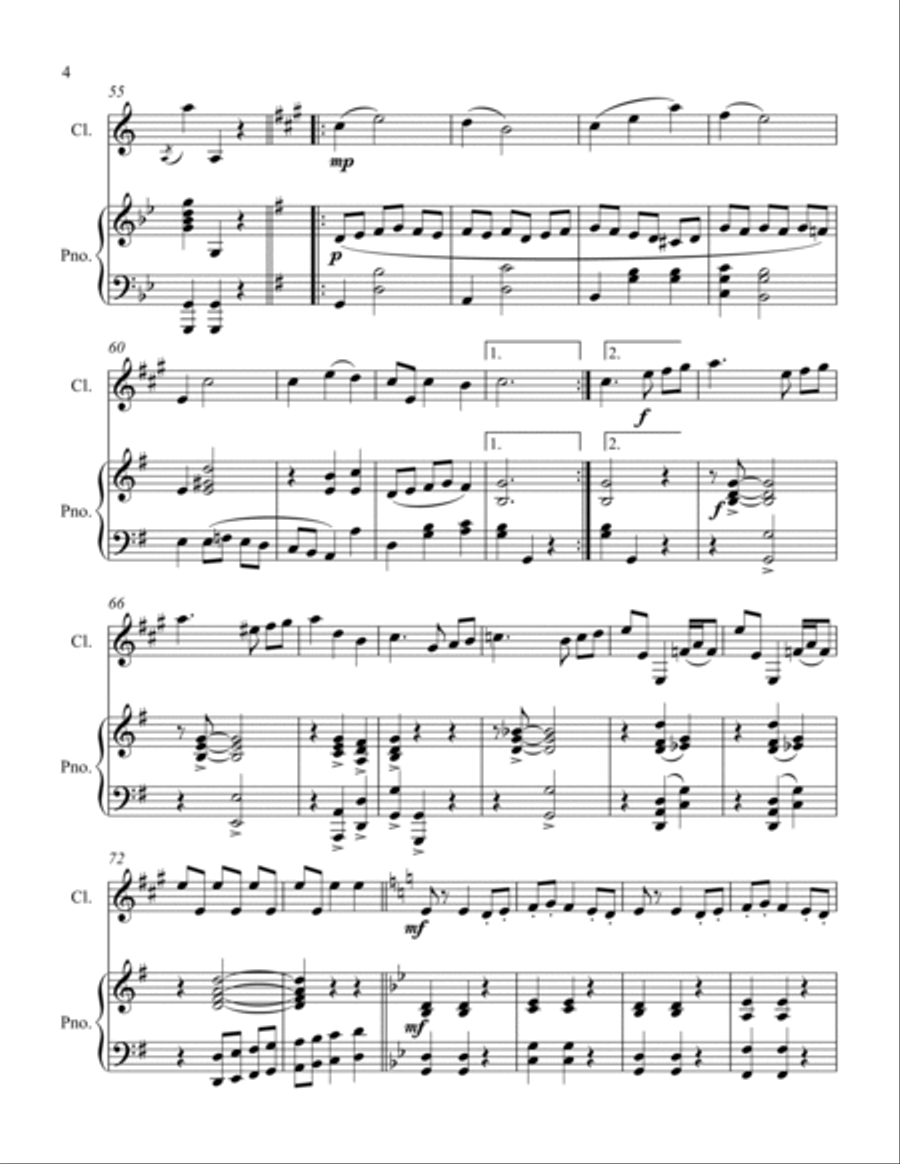 Kamazur Clarinet Solo scores gallery preview page 4