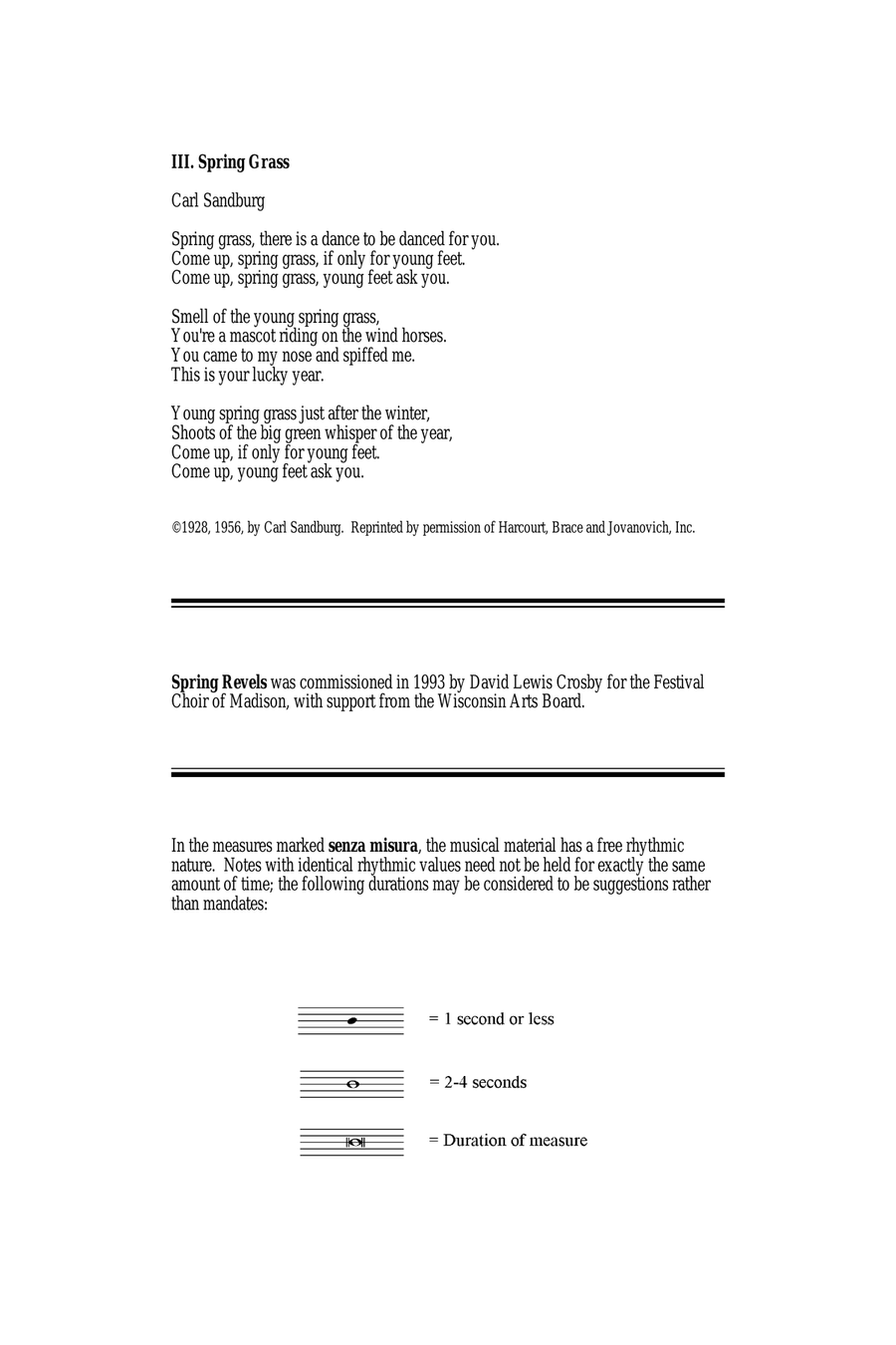 Spring Revels 4-Part scores gallery preview page 4