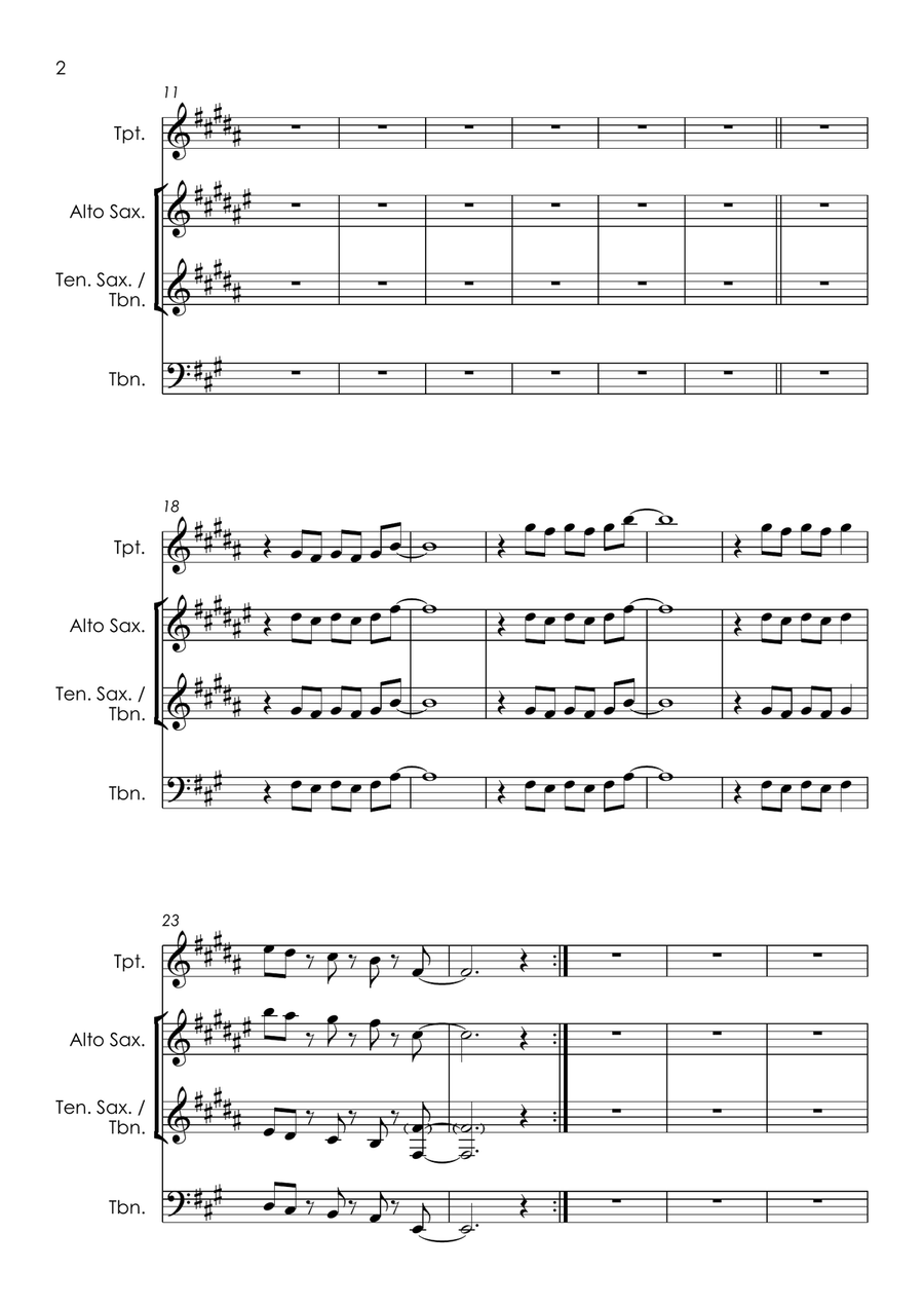 Rescue Me Tenor Saxophone scores gallery preview page 4