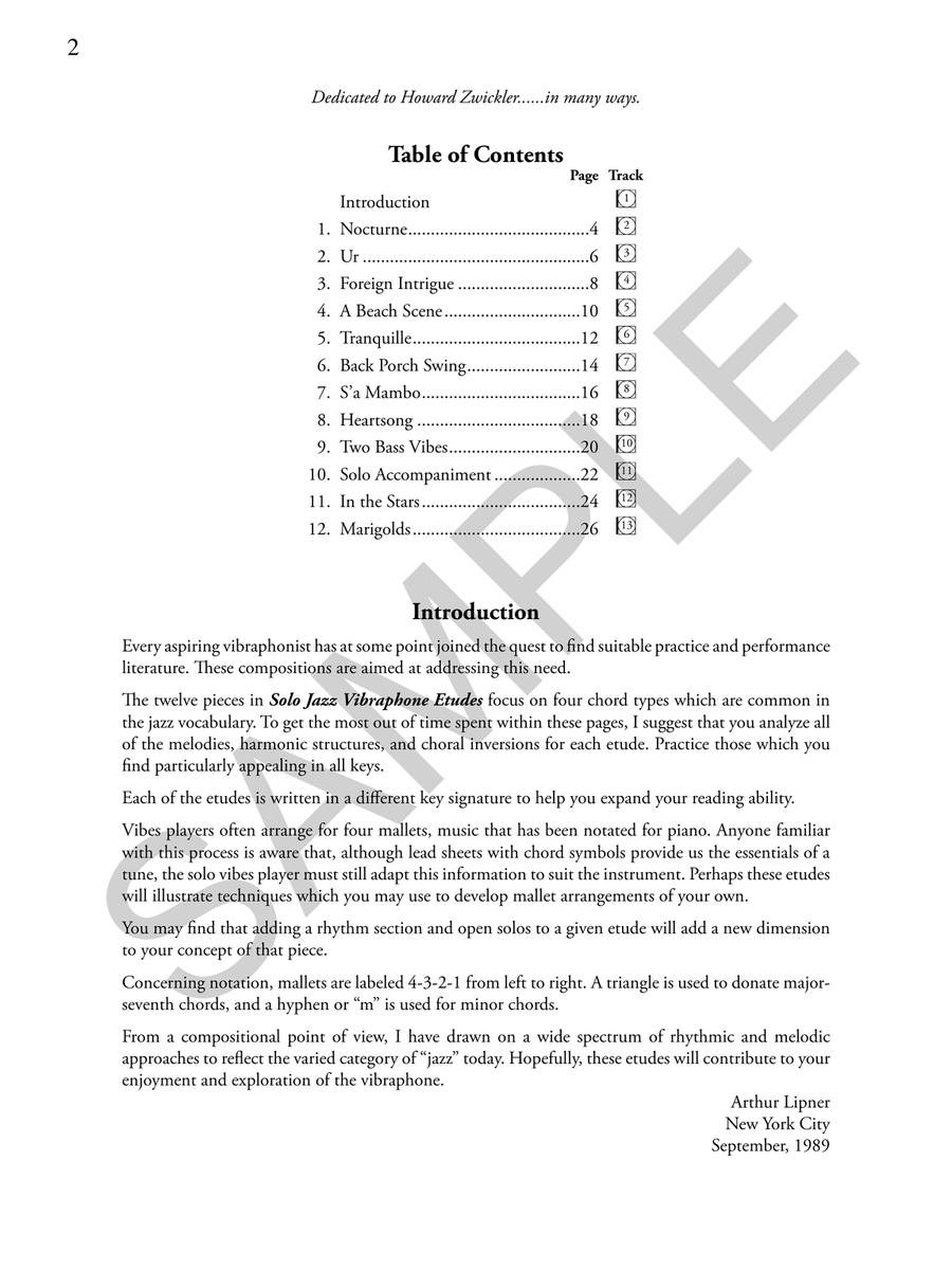 Solo Jazz Vibraphone Etudes Small Ensemble scores gallery preview page 3