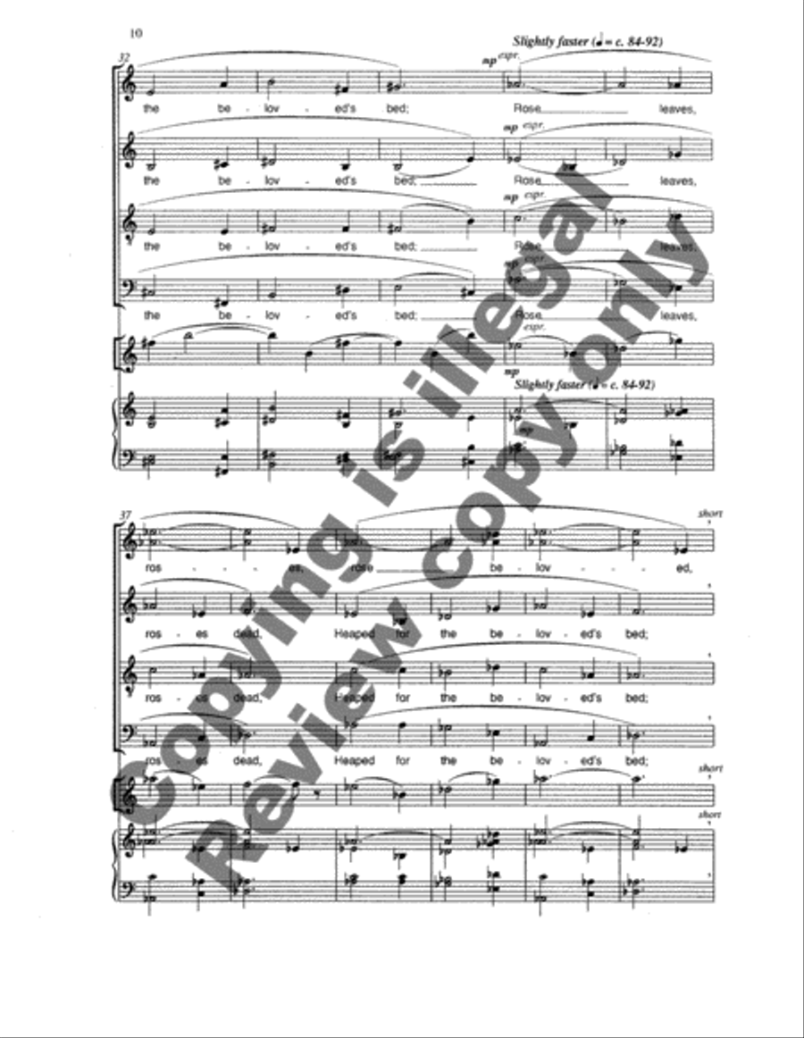 There is Sweet Music Here: 3. Music, When Soft Voices Die 4-Part scores gallery preview page 11