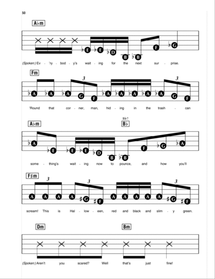 This Is Halloween (from The Nightmare Before Christmas) Electronic Keyboard scores gallery preview page 5