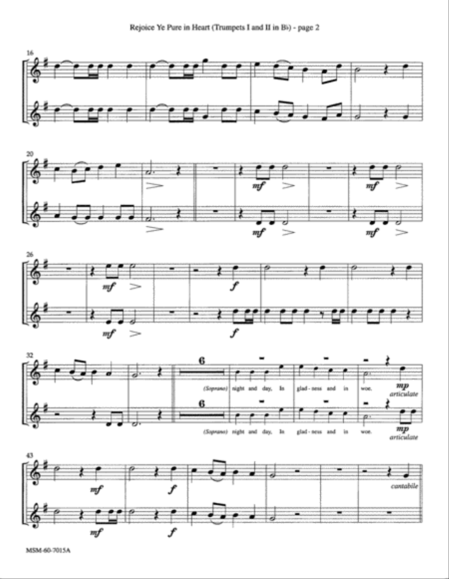 Rejoice, Ye Pure in Heart Choir scores gallery preview page 2