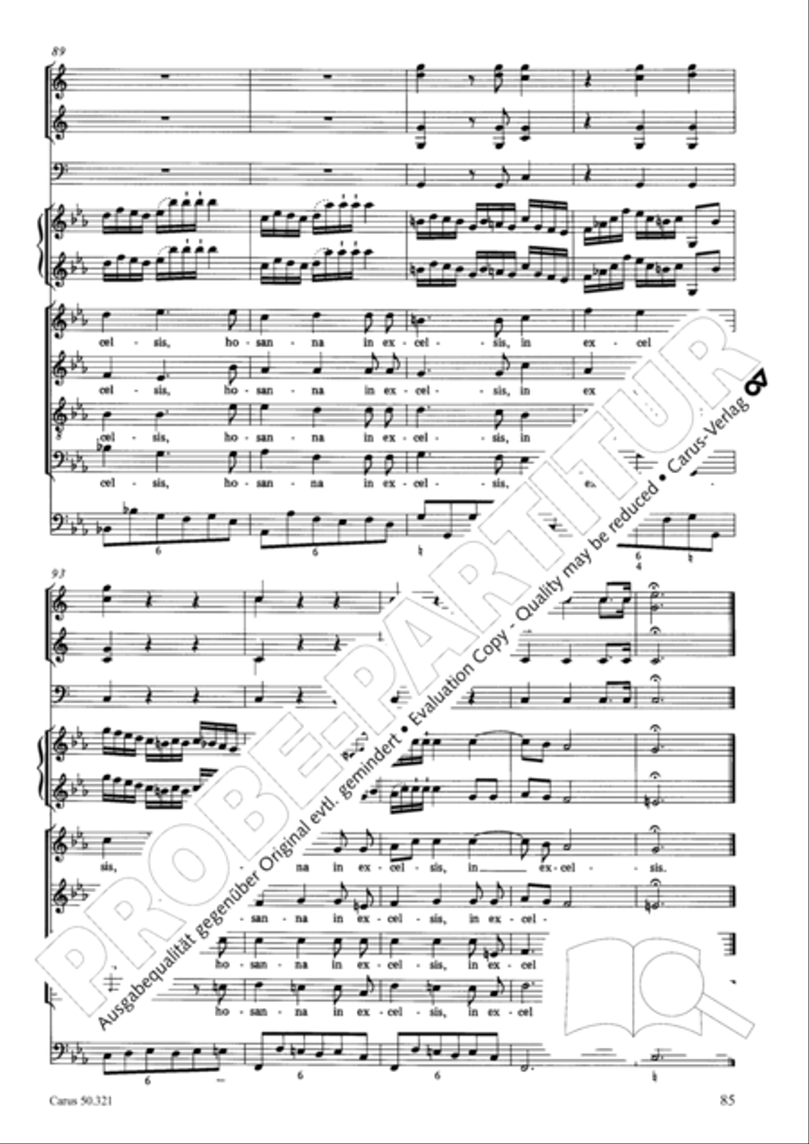 Requiem in C minor 4-Part scores gallery preview page 91