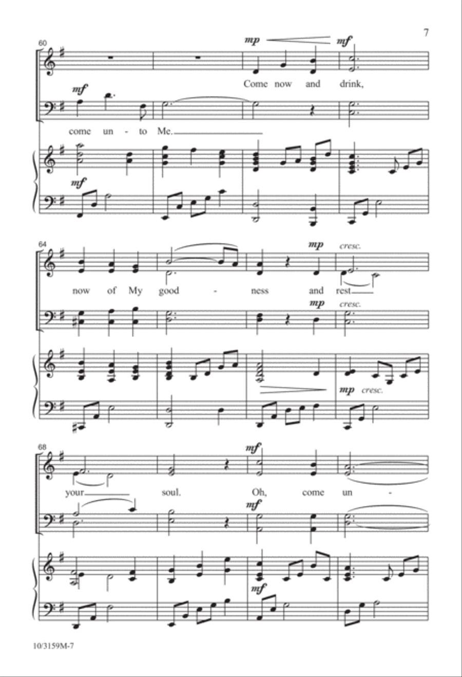 Come, Come Unto Me Come, Come Unto Me 4-Part scores gallery preview page 7